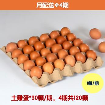 【月配送｜4期】<br>明川葉黃素紅仁土雞蛋*30顆